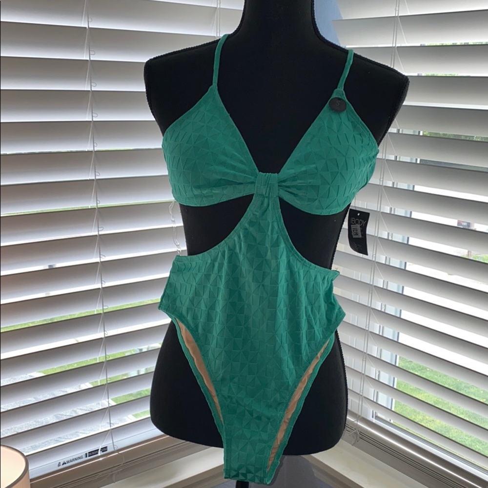 Green Brazilian Coverage One-Piece Swimsuit